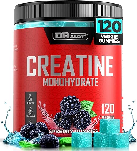 Dralot 99.99% Creatine Monohydrate Gummies – 120 Count