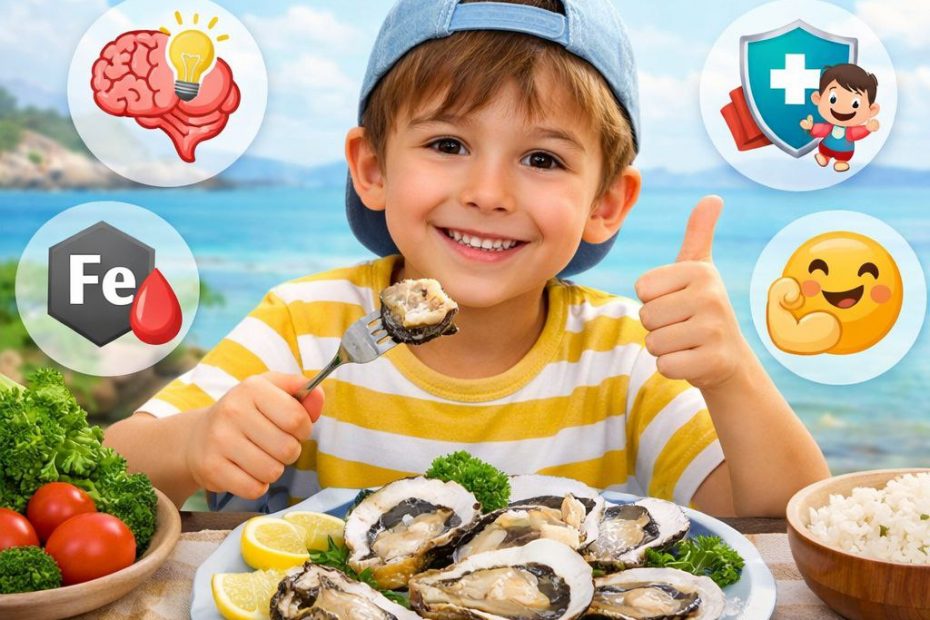 ائد المحار الصحية للاطفال يعزز المناعة ونمو الدماغ والنمو العام بفضل عناصره الغذائية الغنية